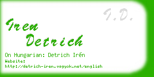 iren detrich business card