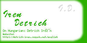 iren detrich business card